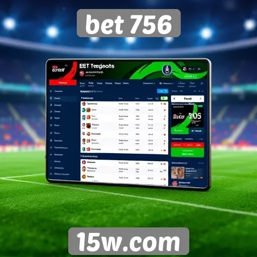 Interface do usuário e navegação no bet 756
